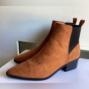 A New Day Women's Gwen Low Shaft Heel Boot Bootie Memory Foam Cognac Size 10